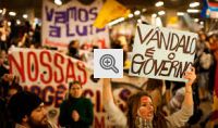Manifestantes nas ruas do Brasil