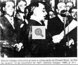 Getúlio Vargas comunicando a instauração do Estado Novo