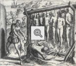 Barbaridades cometidas pelos espanhóis contra os índios. Por Theodore de Bry